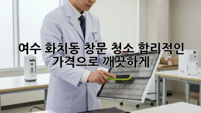 여수 화치동 창문 청소, 합리적인 가격으로 깨끗하게!