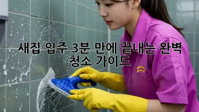 새집 입주, 3분 만에 끝내는 완벽 청소 가이드 🏡✨