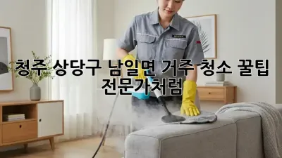청주 상당구 남일면 거주 청소 꿀팁🍯 전문가처럼✨
